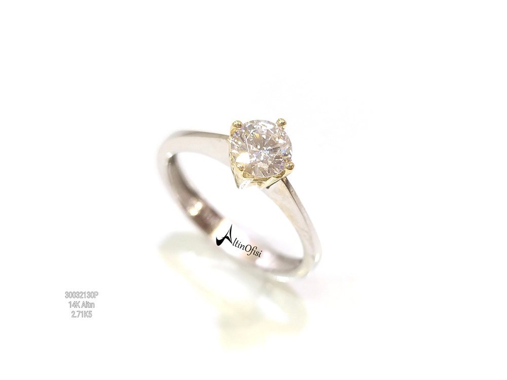 Tek Taş Yüzük 14 Ayar Altın