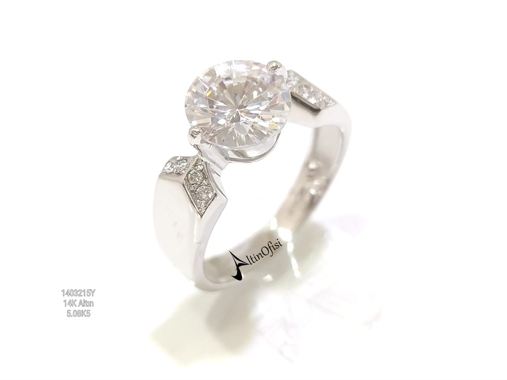 Tek Taş Yüzük 14 Ayar Altın