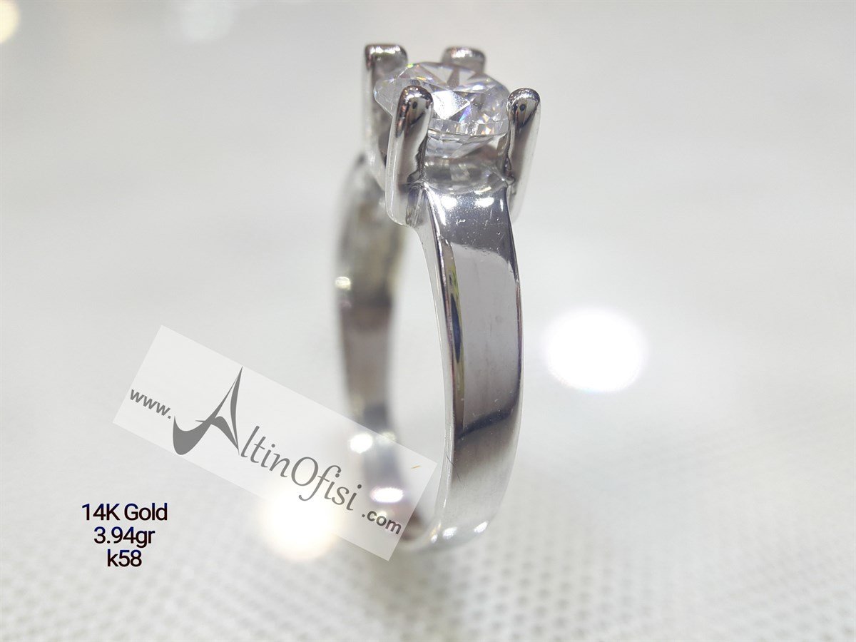 Tektaş Yüzük 14 Ayar Altın