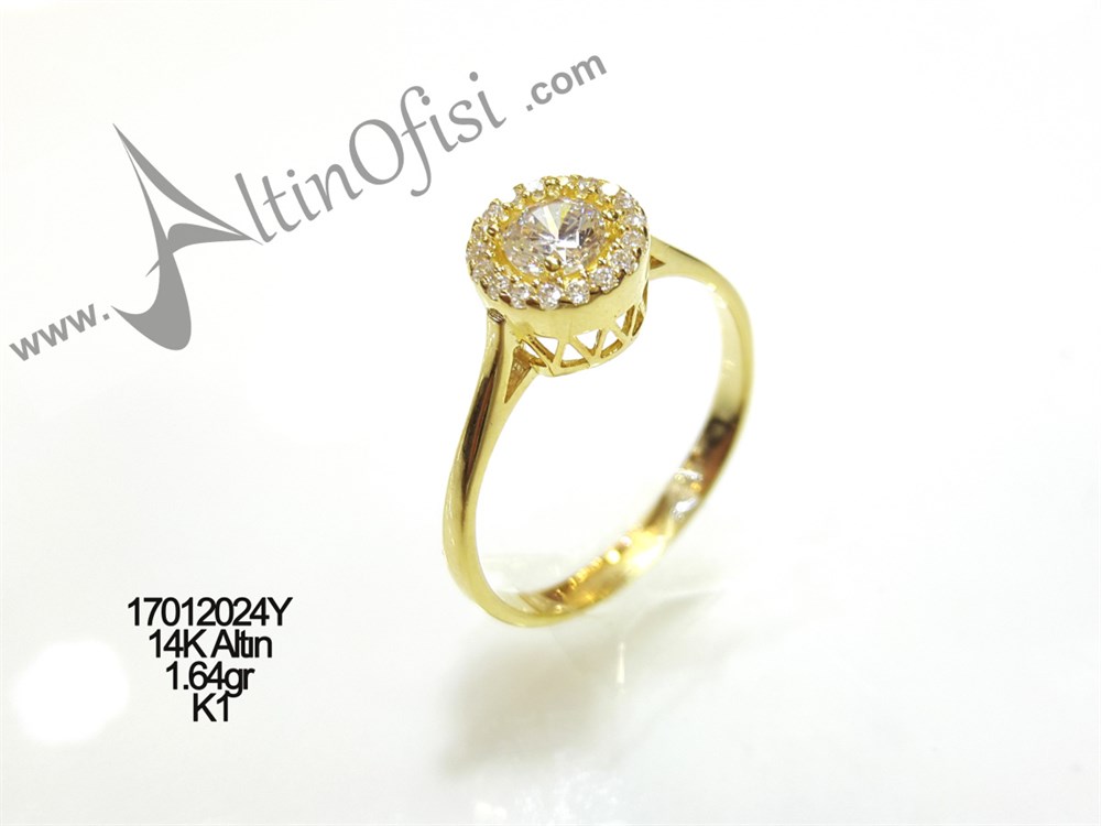 Tektaş Yüzük 14 Ayar Altın