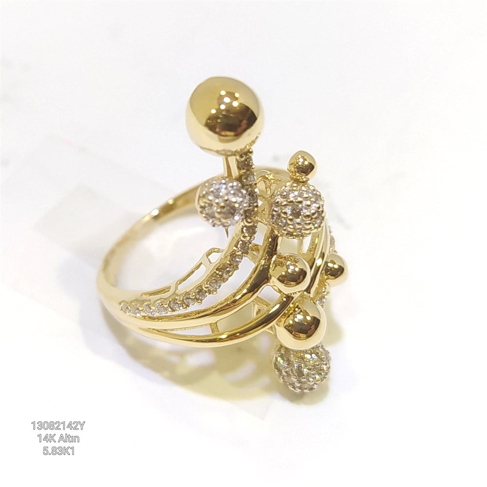 Toplu Tasarım Yüzük 14 Ayar Altın