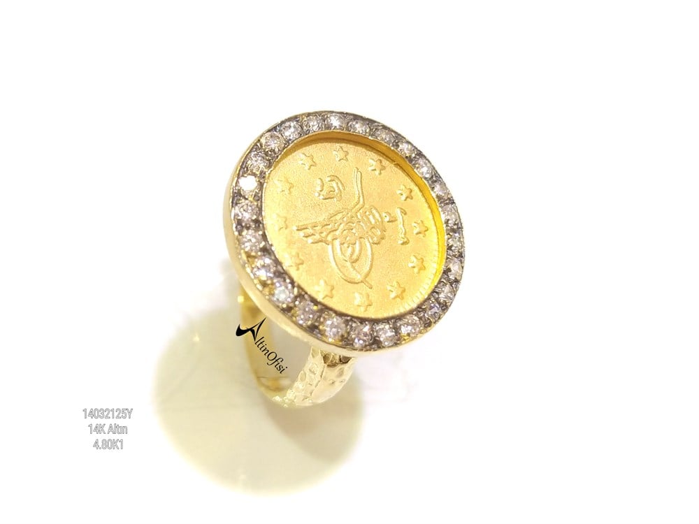 Tuğralı Otantik Yüzük 14 Ayar Altın