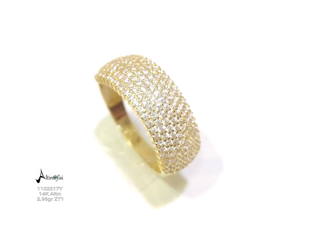 Yedi Sıralı Su Yolu Yüzük 14 Ayar Altın