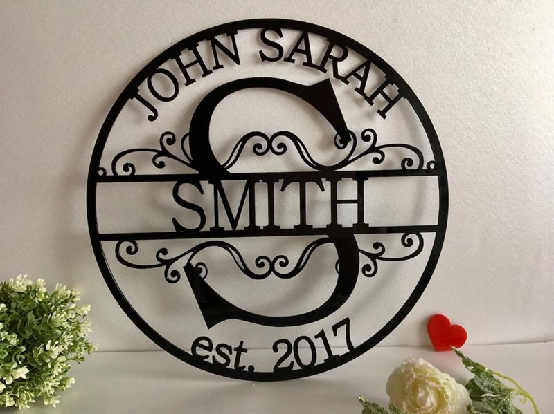 Personalized Nameplate Metal Wall Decor-Baupor 1