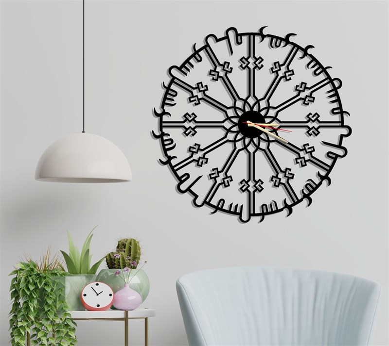Kufi Metal Wall Clock