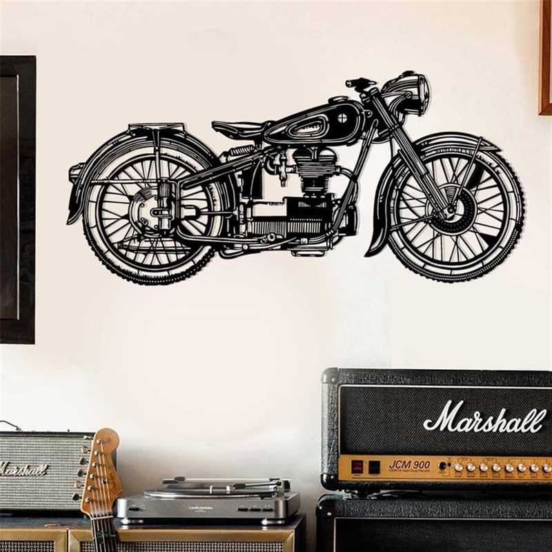 Motorcycle Metal Wall Decor