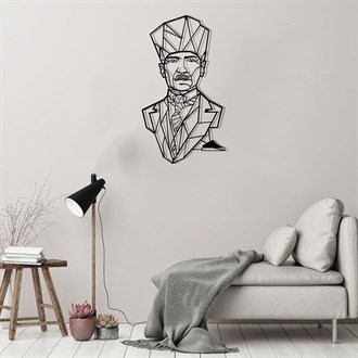 Atatürk Portre Metal Wall Art