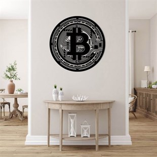 Bitcoin Metal Duvar Dekoru