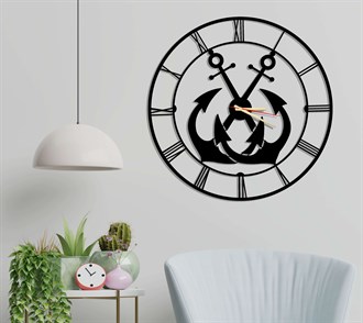 Anchor Metal Wall Clock