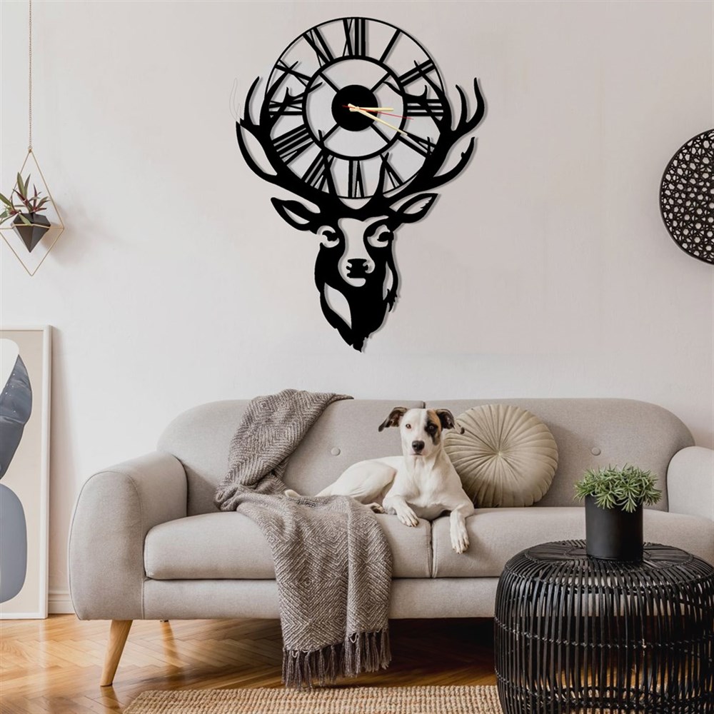 Deer Metal Wall Clock