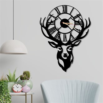 Deer Metal Wall Clock