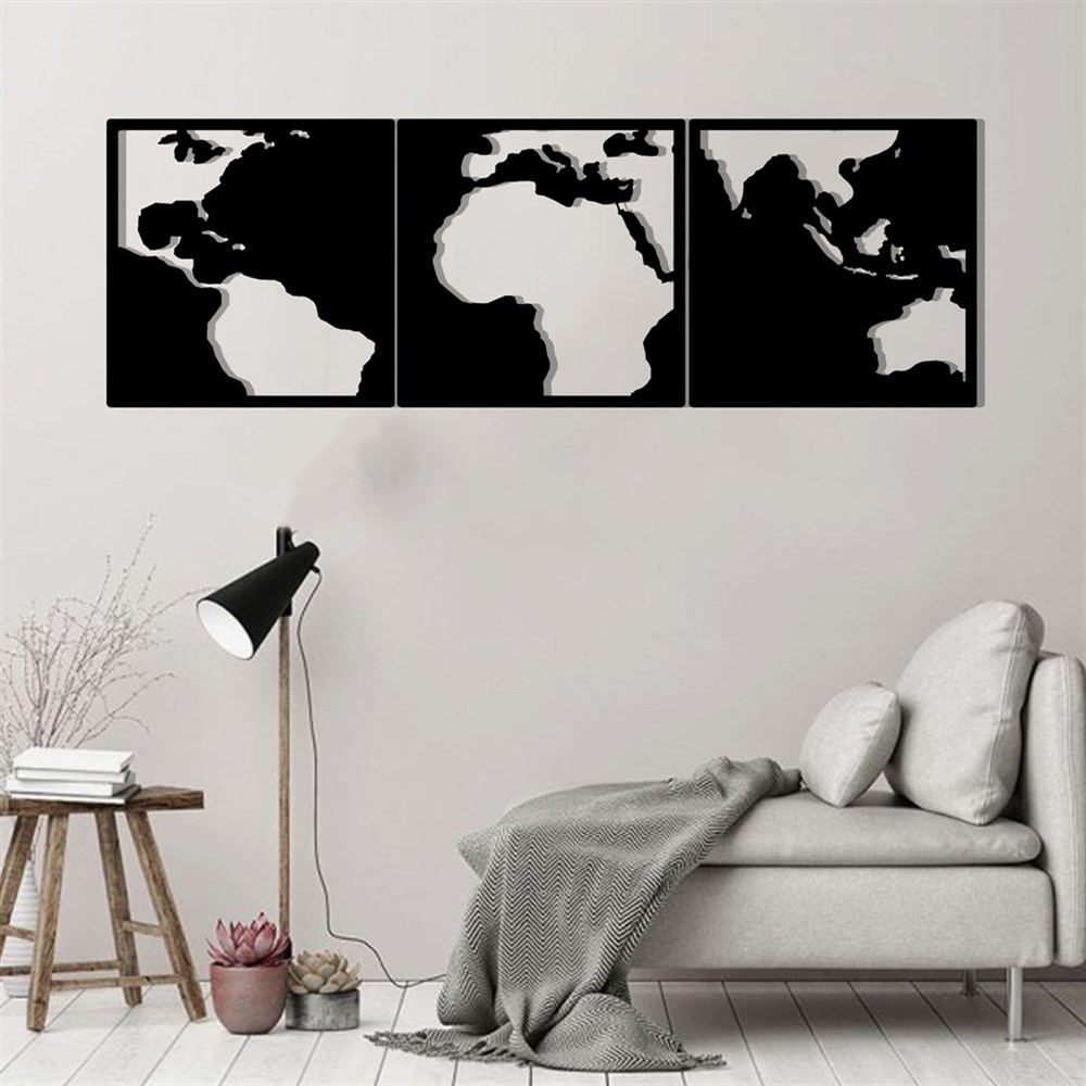Map Metal Wall Decor