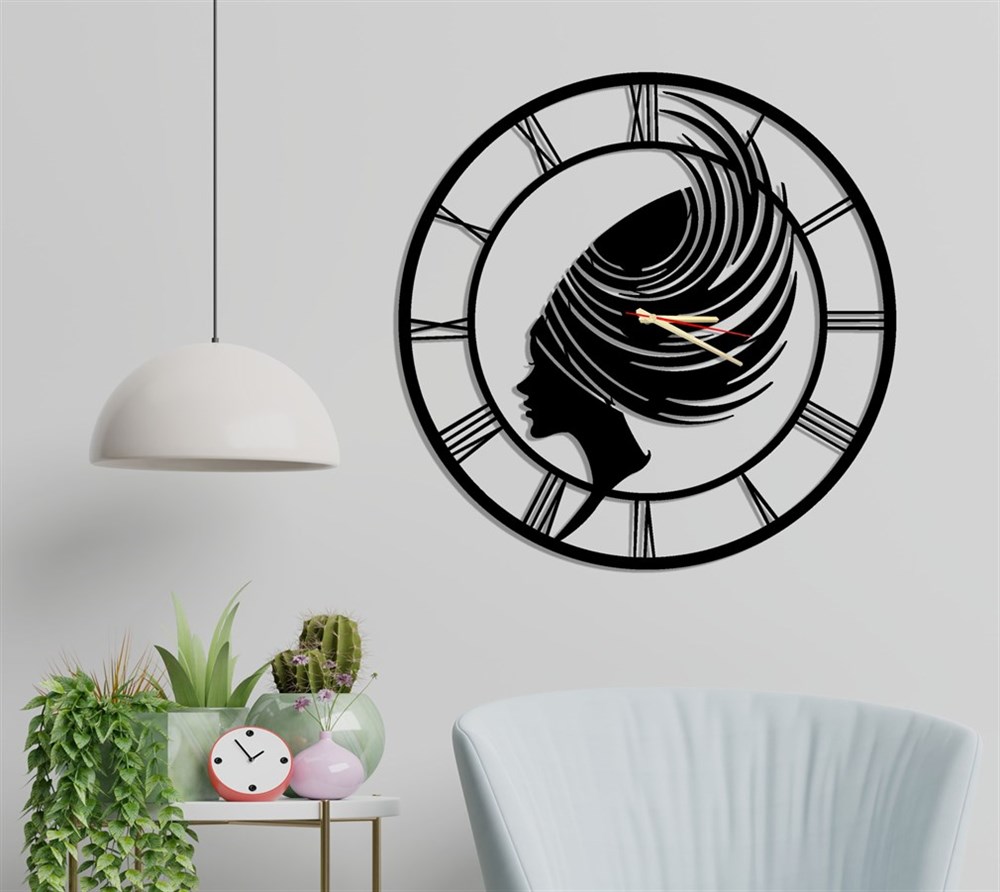 Mademoiselle Metal Wall Clock