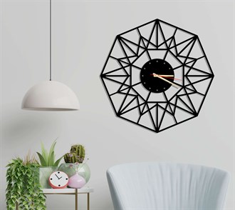 Octagonal Metal Wall Clock