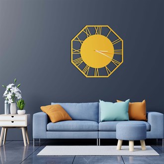 Octagon  Metal Wall Clock