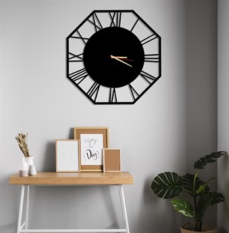 Octagon  Metal Wall Clock