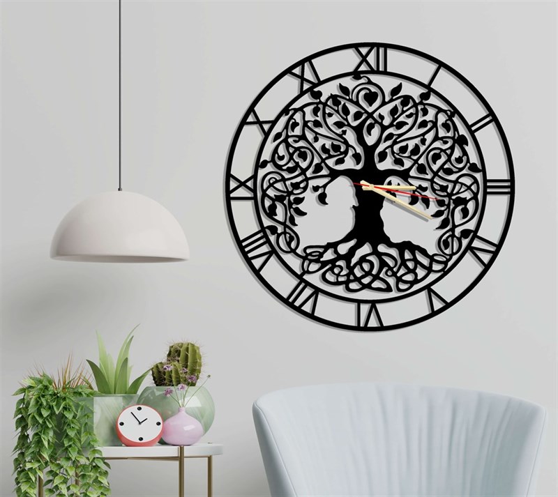 Tree Of Life Metal Wall Clock