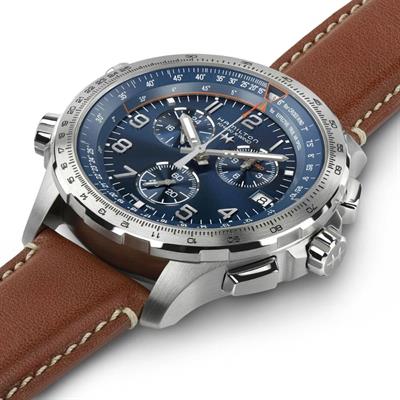 Hamilton H77922541 Khaki Aviation X-Wind GMT Chrono Erkek Saati