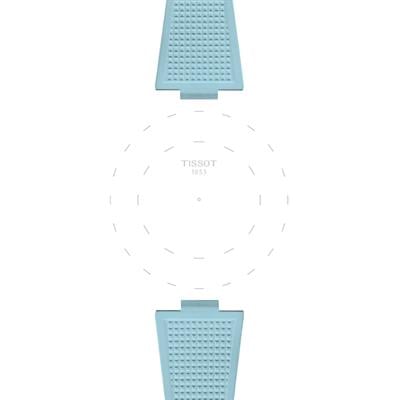 Tissot PRX 40mm için Buz Mavisi Kauçuk Kordon Kayış T852.050.985