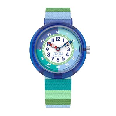 Flik Flak FBNP226 Stripy Green Çocuk Kol Saati