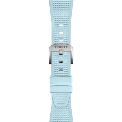 Tissot PRX 40mm için Buz Mavisi Kauçuk Kordon Kayış T852.050.985