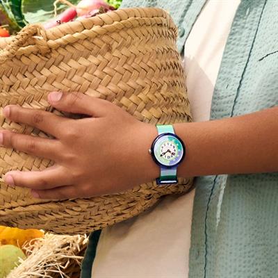 Flik Flak FBNP226 Stripy Green Çocuk Kol Saati