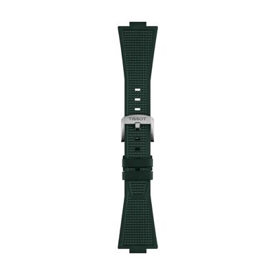 Tissot PRX 40mm için Koyu Yeşil Kauçuk Kordon Kayış T852.050.987