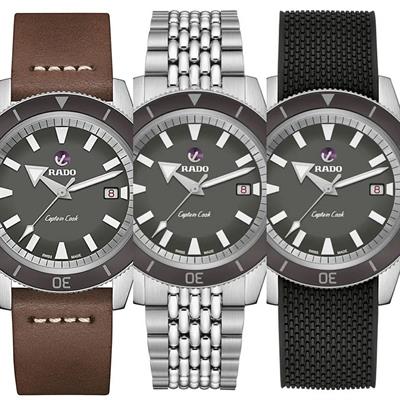 Rado Captain Cook R32505019 Rado Erkek Saati 3 Farklı Kordonlu