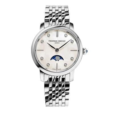 Frederique Constant Slimline Ladies Moonphase Kadın Saati FC-206MPWD1S6B