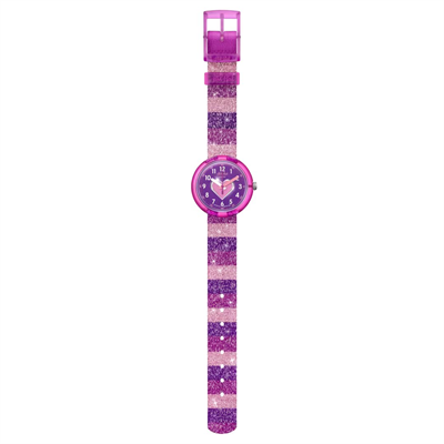 Flik Flak FPNP127 Stripy Glitter Çocuk Kol Saati