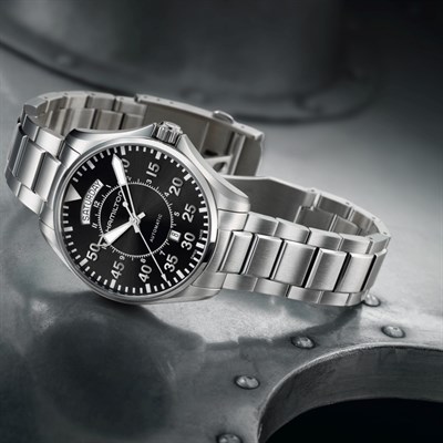 Hamilton Khaki Aviation Pilot Day Date Auto H64615135 Erkek Saati