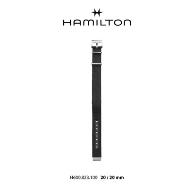 Hamilton Khaki Scuba 40mm Saatler için 20/20mm Siyah/Turuncu Nato Kordon Kayış H694823100