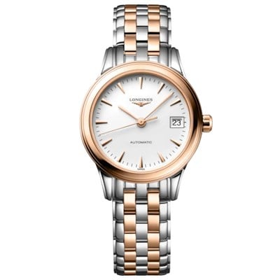 Longines Flagship Classic 26mm L4.274.3.92.7 Beyaz Mat Kadran Kırmızı PVD Kaplama Kadın Saati Marmaris Gold Center