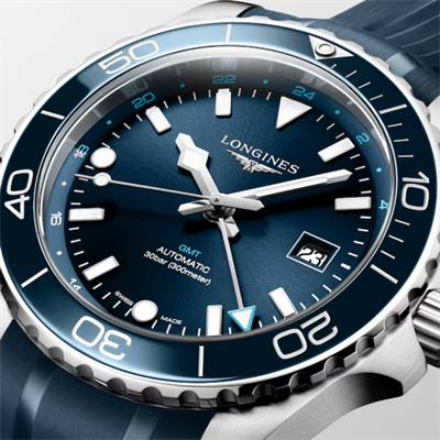 Longines HydroConquest 43mm GMT L3.890.4.96.9 Erkek Kol Saati