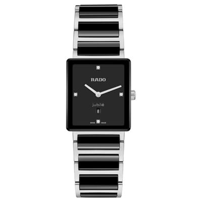 Rado Integral Diamonds R20253712 pırlantalı siyah kadran ve siyah seramik bilezikli kadın kol saati Marmaris Gold Center yetkili bayi