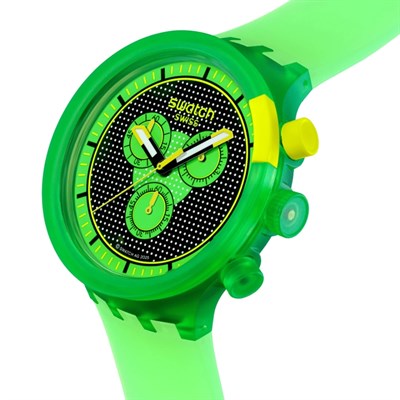 Swatch Glowingly Green SB02G100 Yeşil Big Bold Unisex Kol Saati