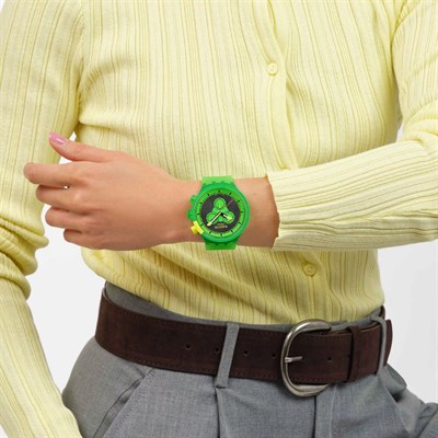 Swatch Glowingly Green SB02G100 Yeşil Big Bold Unisex Kol Saati