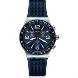 Swatch Irony YVS454 Blue Grid Chrono Erkek Saati 