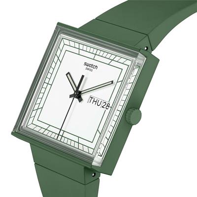Swatch SO34G700 What if ...Green Unisex Kol Saati