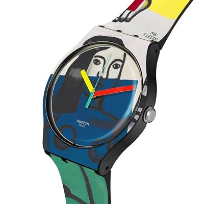 Swatch SUOZ363 Legers Two Women Holding Flowers Unisex Kol Saati
