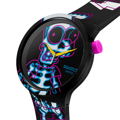 Swatch SB01Z105 The Simpsons Aye Carumbo Unisex Kol Saati