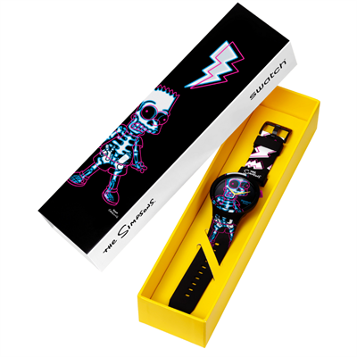 Swatch SB01Z105 The Simpsons Aye Carumbo Unisex Kol Saati