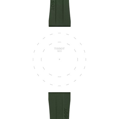 Tissot 20/17mm Yeşil Kauçuk Kordon Kayış Seastar T852.049.054