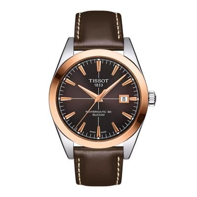 Tissot Gentleman Powermatic 80 Silicium Solid 18K Gold Bezel Erkek Kol Saati T927.407.46.291.00