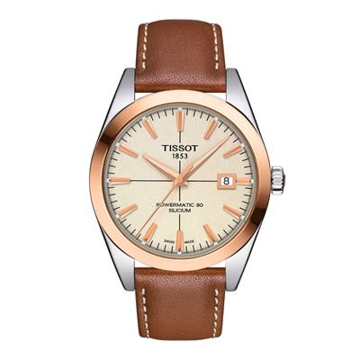 Tissot Gentleman Powermatic 80 Silicium Solid 18K Gold Bezel Erkek Kol Saati T927.407.46.261.00