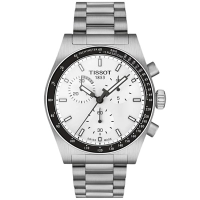 Tissot PR516 40mm T149.417.11.011.00 Quartz Kronograf Beyaz Kadran Siyah PVD Erkek Saati - Marmaris Gold Center
