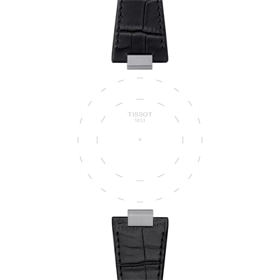 Tissot PRX 40mm için Siyah Deri Kordon Kayış T852.047.562 T852047562