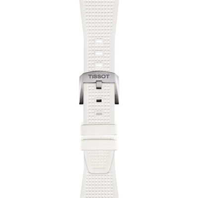 Tissot PRX 40mm Saatler için Beyaz Kauçuk Kordon Kayış T852.048.463