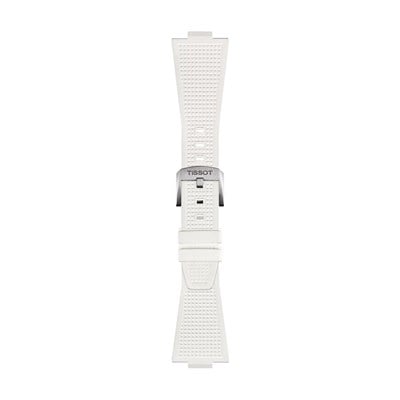 Tissot PRX 40mm Saatler için Beyaz Kauçuk Kordon Kayış T852.048.463