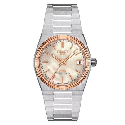 Tissot PRX Powermatic 80 35mm 18K Gold Bezel Kadın Saati T931.207.41.111.00